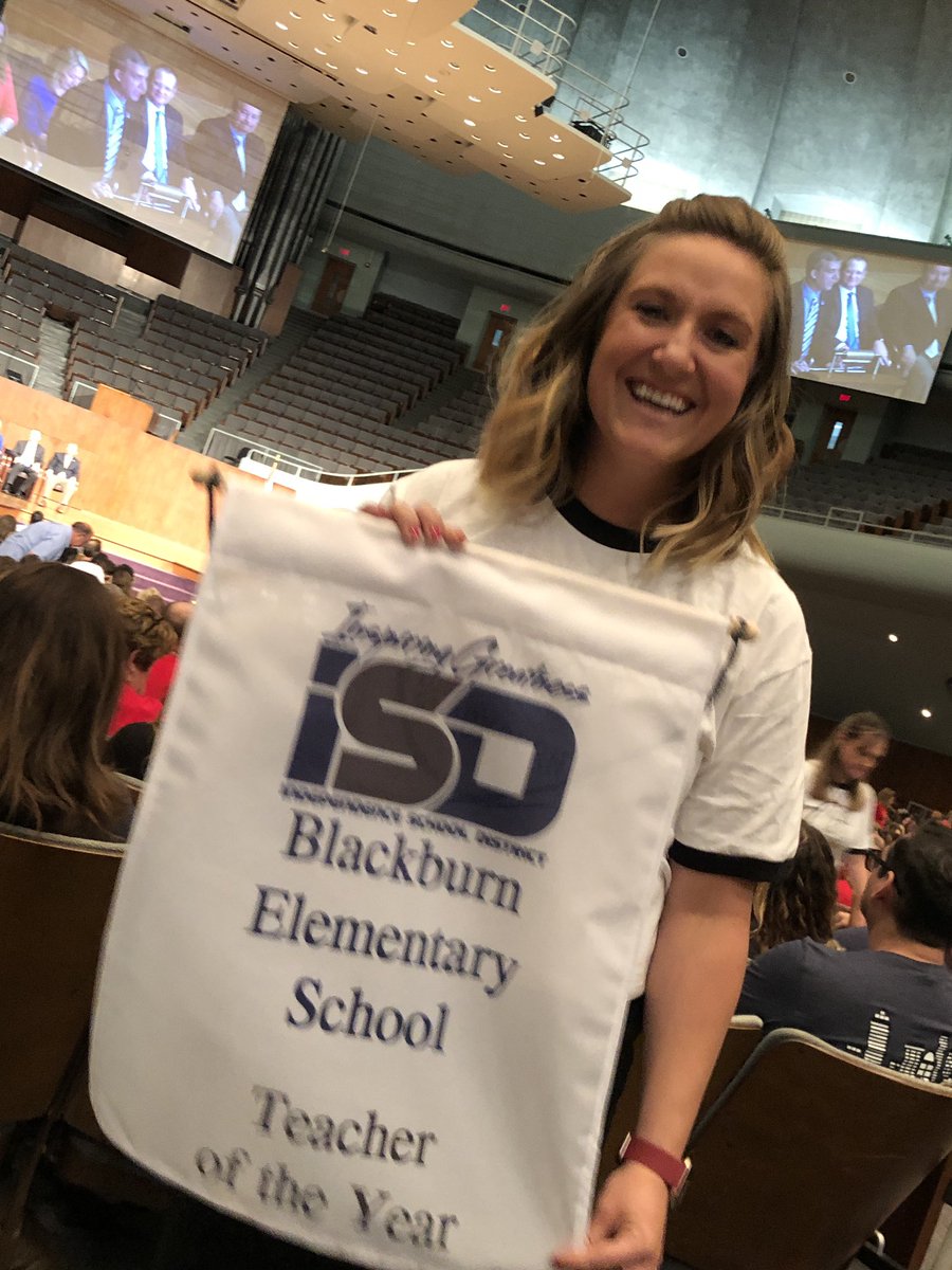 Congrats to Coach Heller for serving as Blackburn’s 19-20 Teacher of the Year! #isdstrong #onechildonechampion