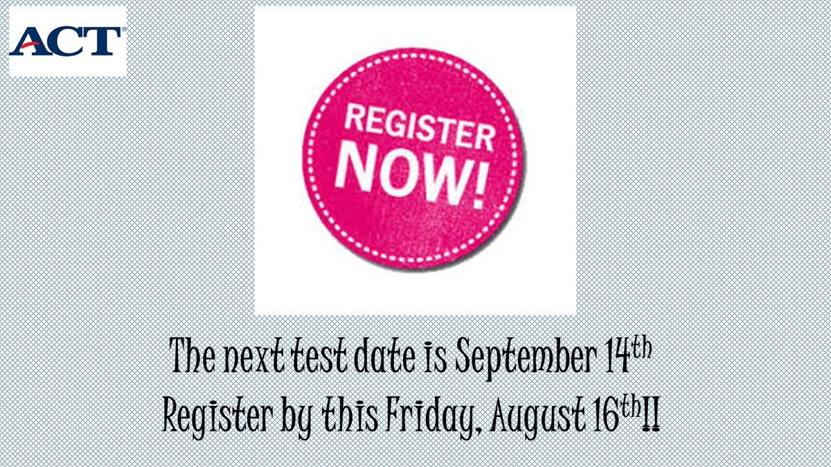 Jumpstartprep's tweet photo. Don't let the registration date slip by you- register now!! #jumpstarttestprepworks #ACT https://t.co/88uk92xDx6