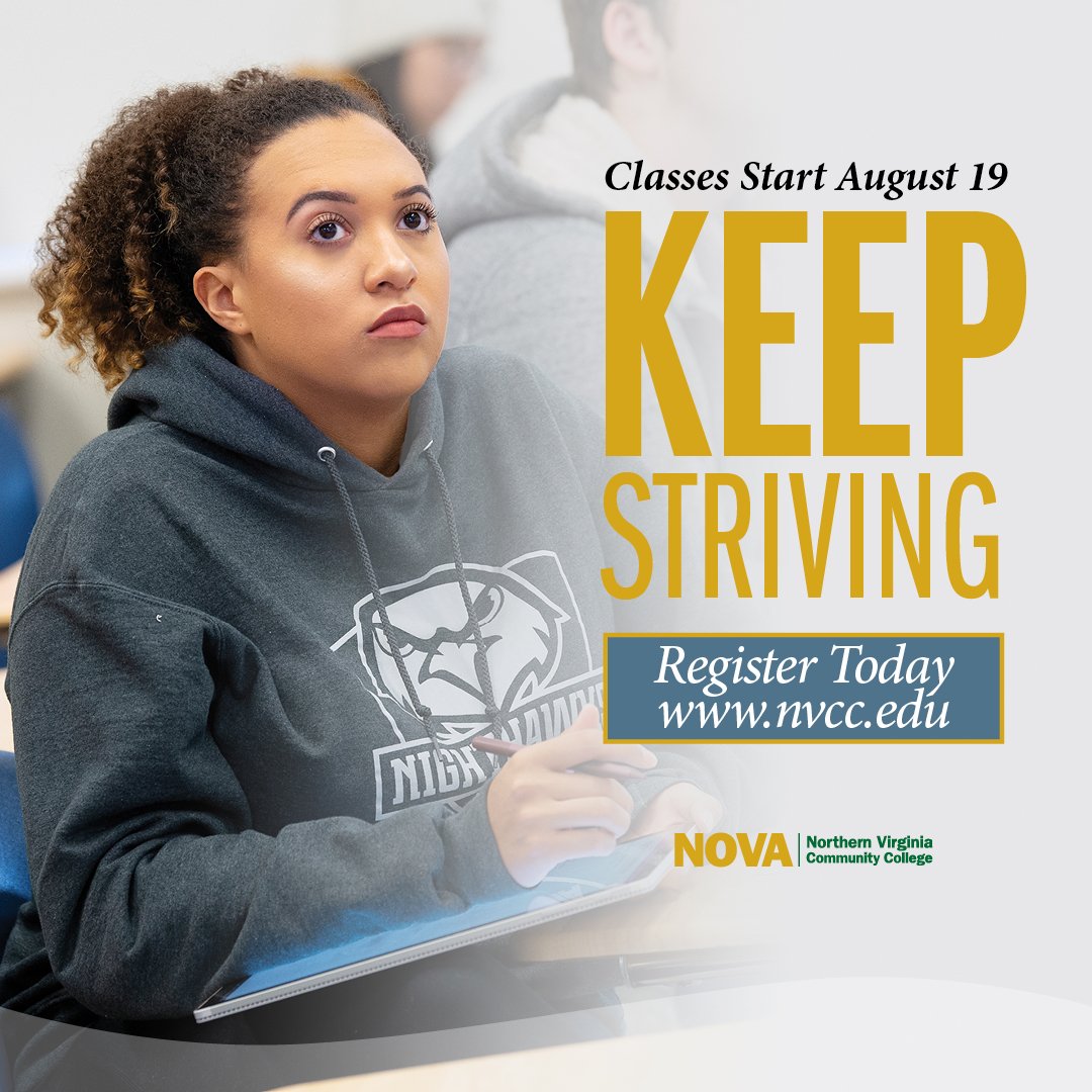 NOVAcommcollege's tweet photo. The semester starts next week! What classes are you taking?
#KeepStriving #FallforNOVA
https://t.co/on7YqrRNsx https://t.co/ls5oa652pE