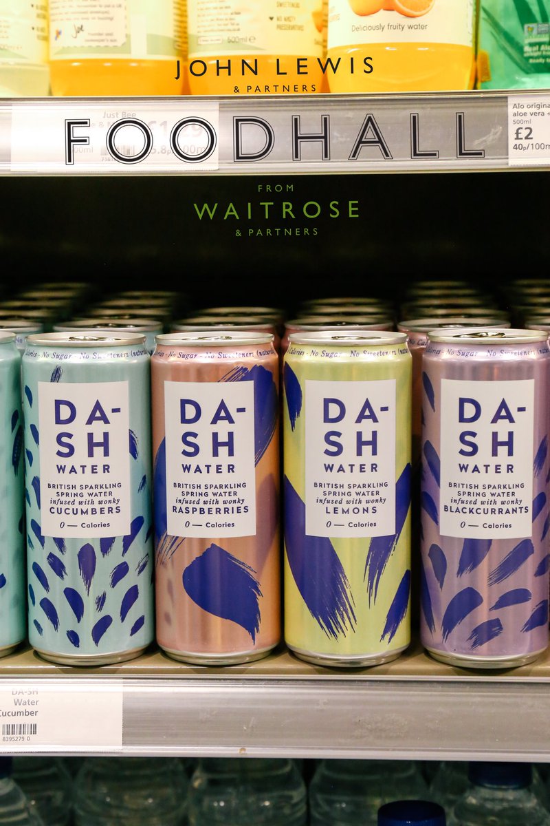 Pleased to announce that Dash Water now available in @johnlewisandpartners &amp; @waitroseandpartners Food Halls 👩‍🌾🥒 #believeinwonky