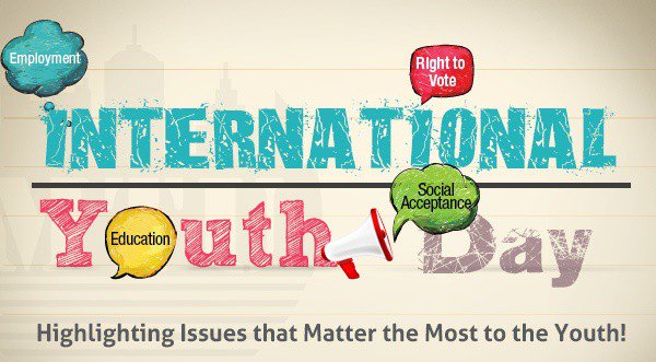 IL_Saskatoon's tweet photo. Happy International Youth Day! 

International Youth Day seeks to raise awareness to the cultural and legal issues faced by youth throughout the world. Today, take a minute to acknowledge youth and their contributions to your world! 👧👦 https://t.co/jWr2QZ8sWP