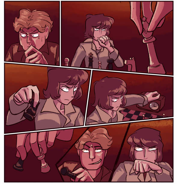 BunTeaComic's tweet photo. We're THREE days away from the end of our kickstarter! We're getting so excited to show you what we've been working on, so here's another sneak peek at one of our comics from issue 1 "Bishop Takes Queen" by @HenryBarajas and @CSarracenian 

https://t.co/1WAWHjLAz5 https://t.co/9LxgyHePts