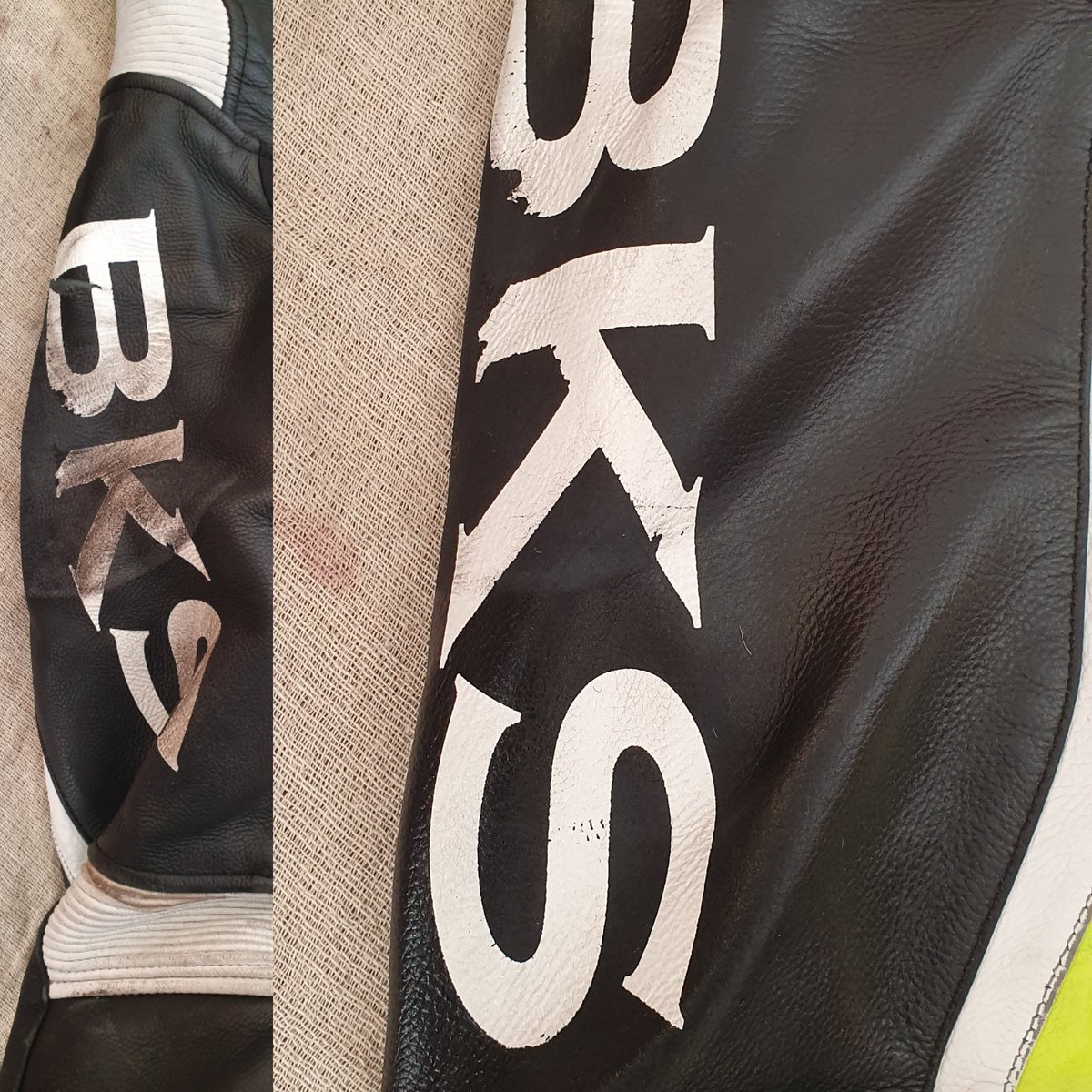 CleanFreaks3's tweet photo. @HefynOwen BKS leathers cleaned and refreshed ready for the classic TT! Thanks for the beers mate 😘😎👌 https://t.co/j0WMgeKaZ9