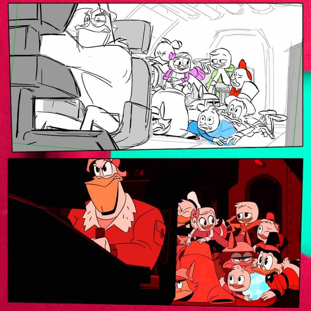 DisneyTVA's tweet photo. Can you believe it’s been two years since the premiere of #DuckTales?! ✌️ Take a look back at some Storyboards from the @DisneyXD series premiere on August 12, 2017. https://t.co/5aOs8I775D