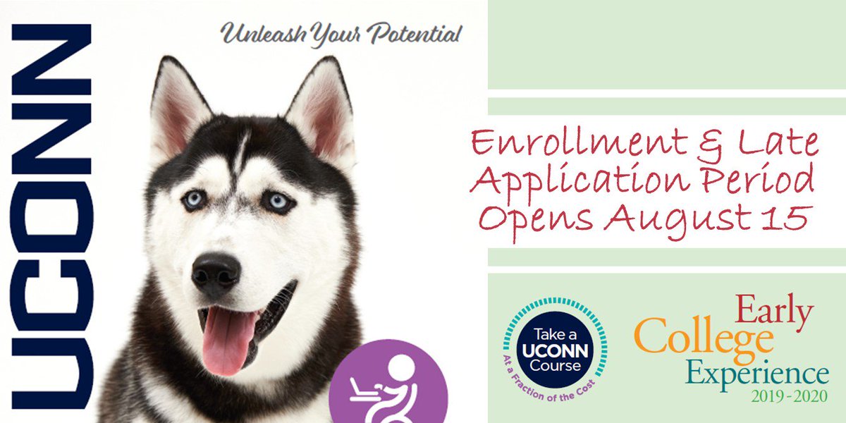 Don't worry, it's not too late to apply for a UConn course at your high school! The LATE APPLICATION period opens Aug 15, as does the ENROLLMENT period for those who had applied at the end of last school year.