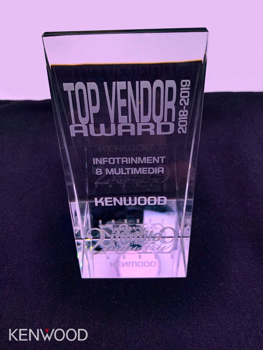 KENWOODUSA's tweet image. We are pleased to announce that we have just won the award for Top Vendor - Infotainment &amp;amp; Multimedia at the 2019 Mobile Electronics Industry Awards. A BIG thank you to all who voted for us, and all who make this possible!

#knowledgefest #knowledgefest2019 #kenwood #kenwoodusa