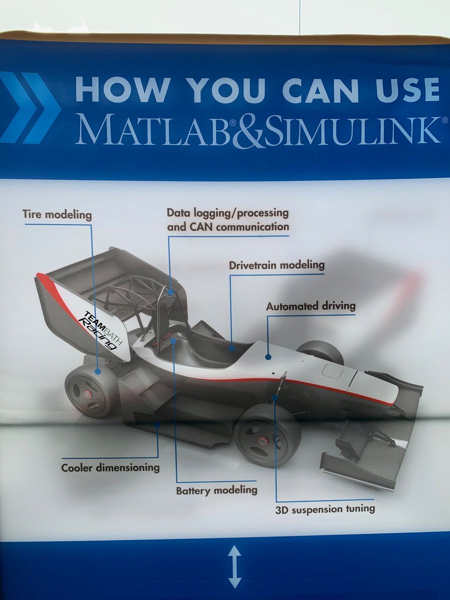 helenlomas's tweet image. When @TeamBathRacing &quot;improve&quot; the @MathWorks signage! #weloveMATLAB #FSG19 #rebrand