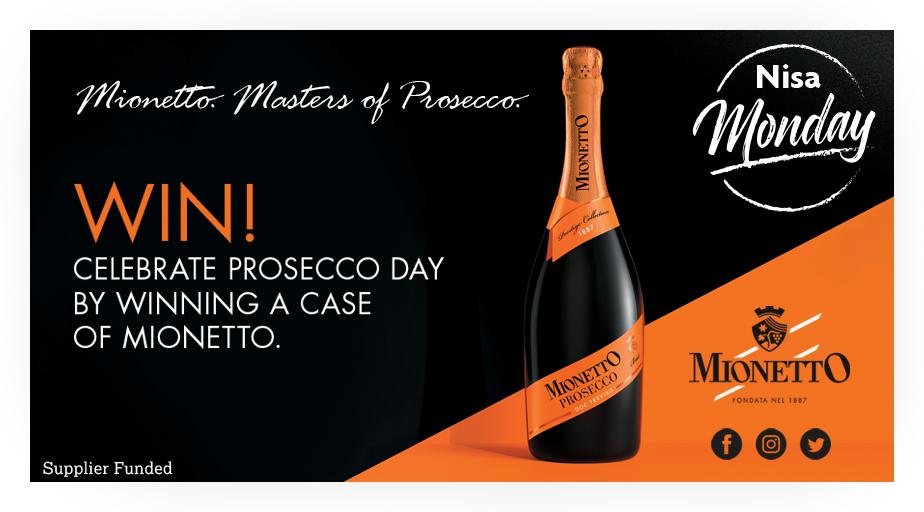 Tomorrow is #NationalProseccoDay and to celebrate we have an extra special #NisaMonday for you to get in a fizz about! 🍾 RT+FOLLOW for your chance to WIN a case of @MionettoUK! What would you raise a toast to? 🥂 T&Cs: bit.ly/2MUy4xP Closing Date: 18th August 2019