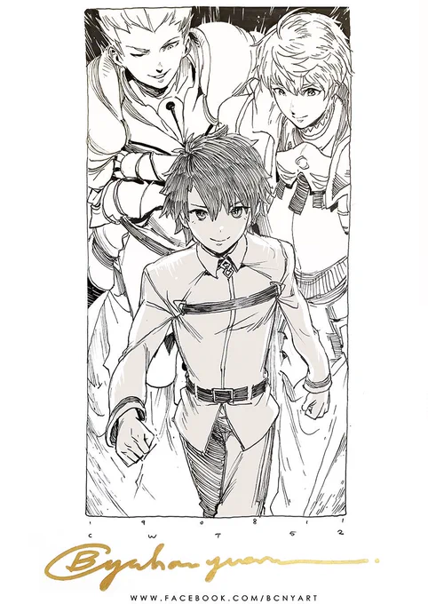 A commission I did during #CWT52.  I like the result and might keep develop it afterwards, maybe adding more servants and making it as a poster! What servants do you want to see in this work? #FGO 