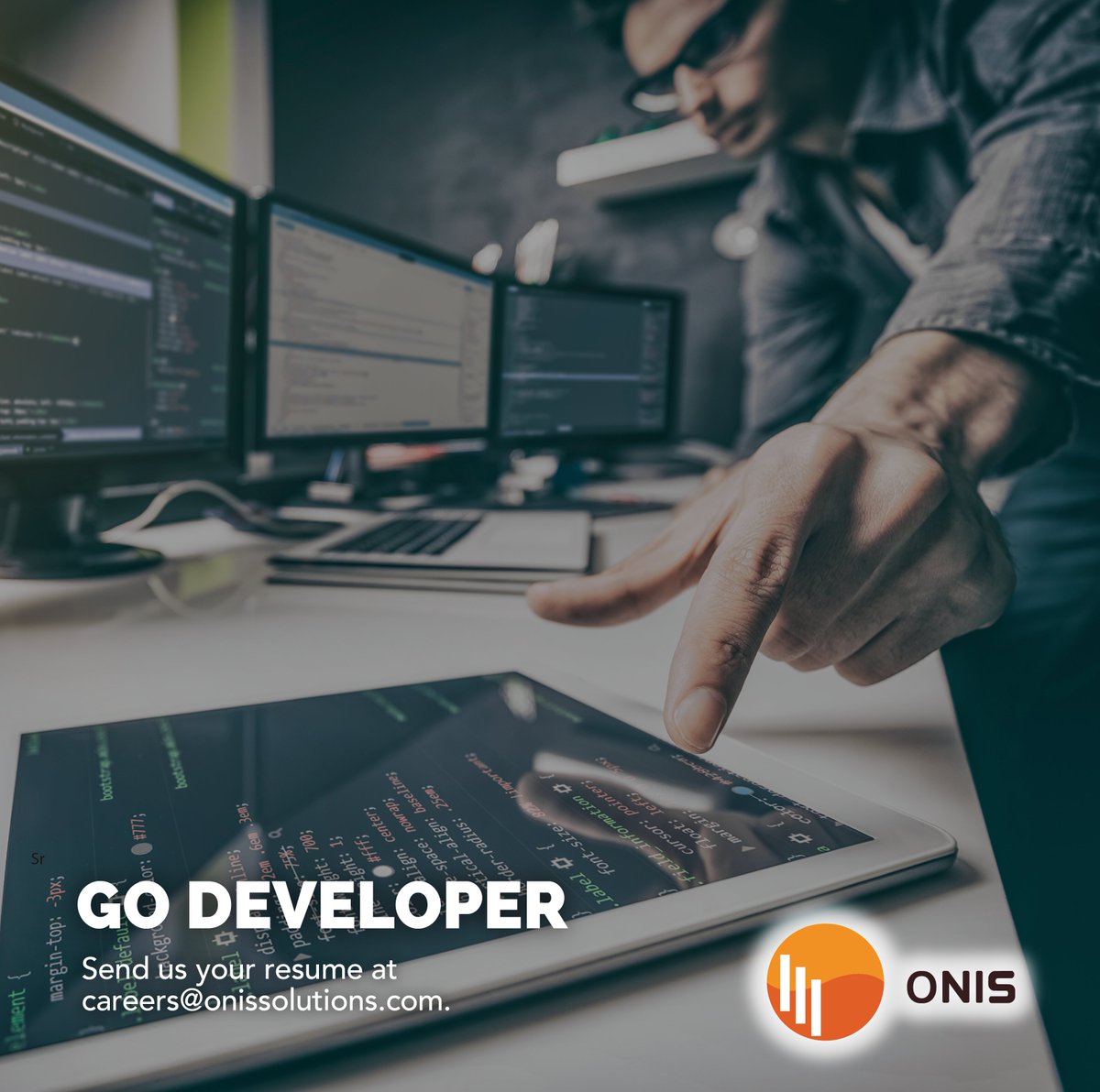 ONISSolutions's tweet image. We are hiring! Contact our HR Team at careers@onissolutions.com #GoDeveloper #Hiring #beONIS