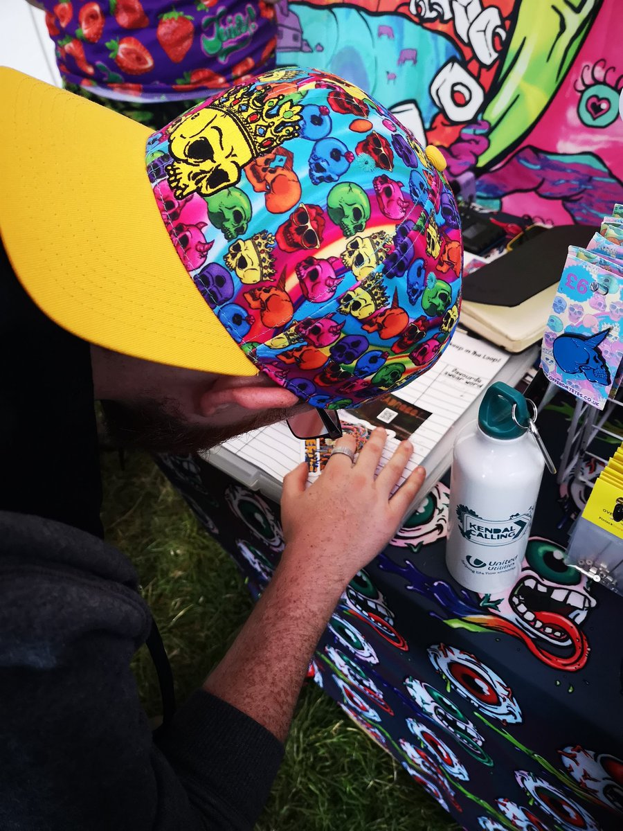 One of my Bloodstock moments... Getting my @PulveriseUK sticker signed at the @OffendMyEyes stall #BOA19 #pulverise #offendmyeyes