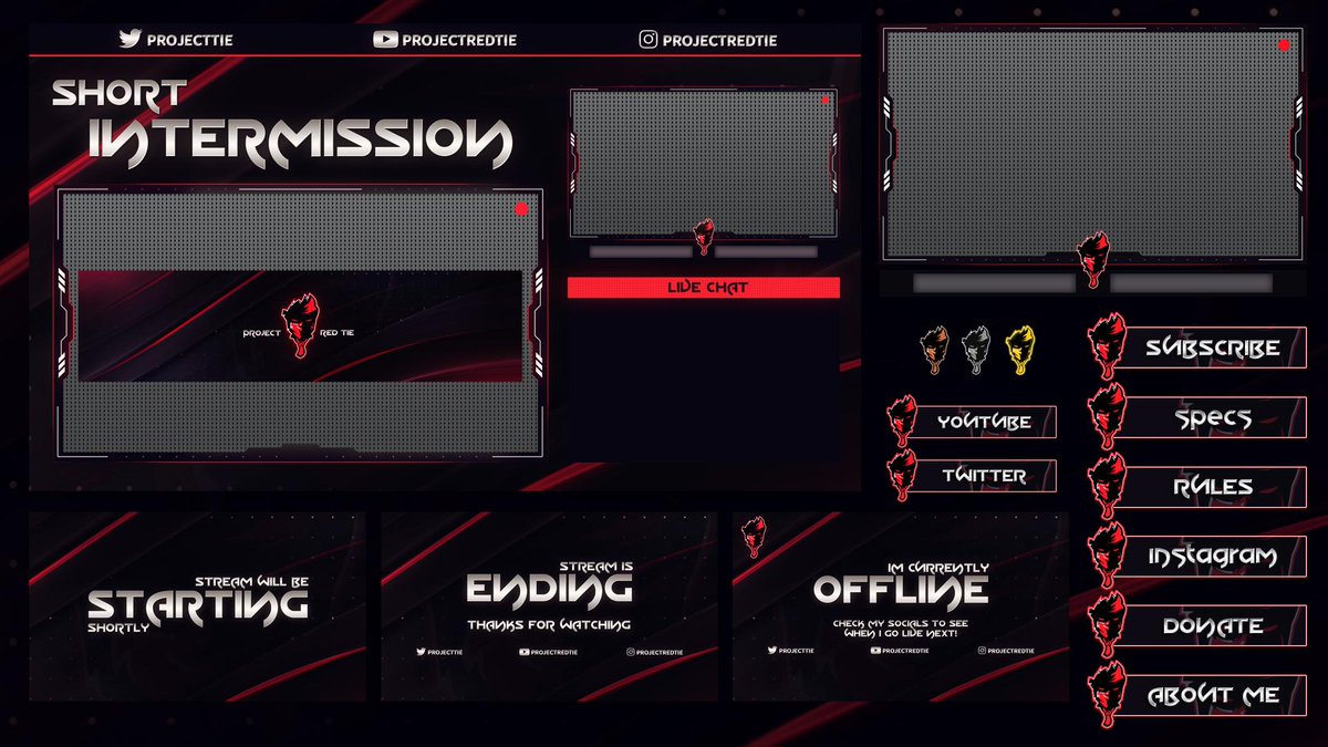 IssaDesigner's tweet image. Stream pack for @ProjectTie 

Portfolio: Be.net/Drippin
