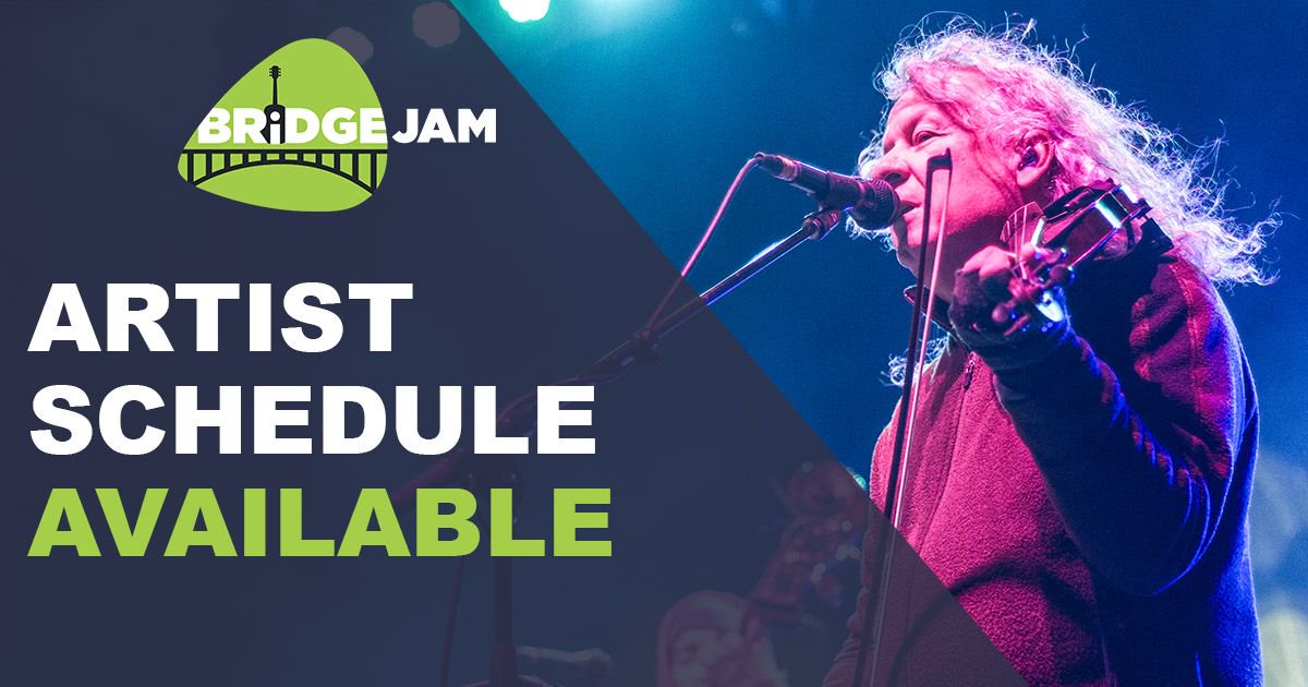The #BridgeJam2019 Artist Schedule is LIVE! Weekend and Single Day passes are still available! See you next weekend! 🎸🍻

Schedule --> buff.ly/2H1ZRs9