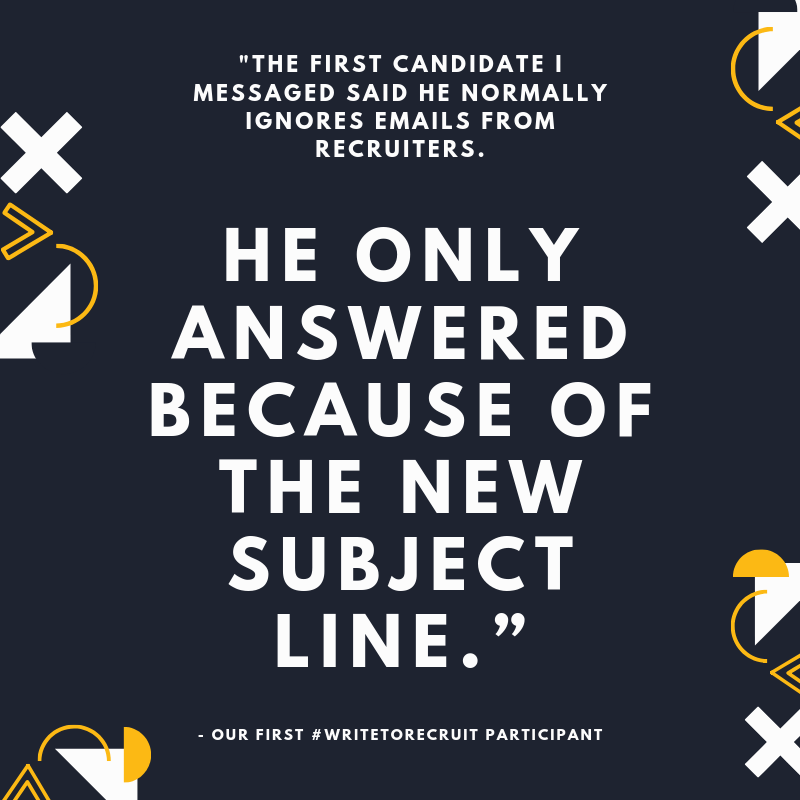 KatrinaKibben's tweet photo. I get that your job is really hectic. So, I did created the free 3 Day #WriteToRecruit Challenge. 5 minutes a day, for 3 days. >> https://t.co/OrYHNtVRmx https://t.co/6iNN8BrJnn