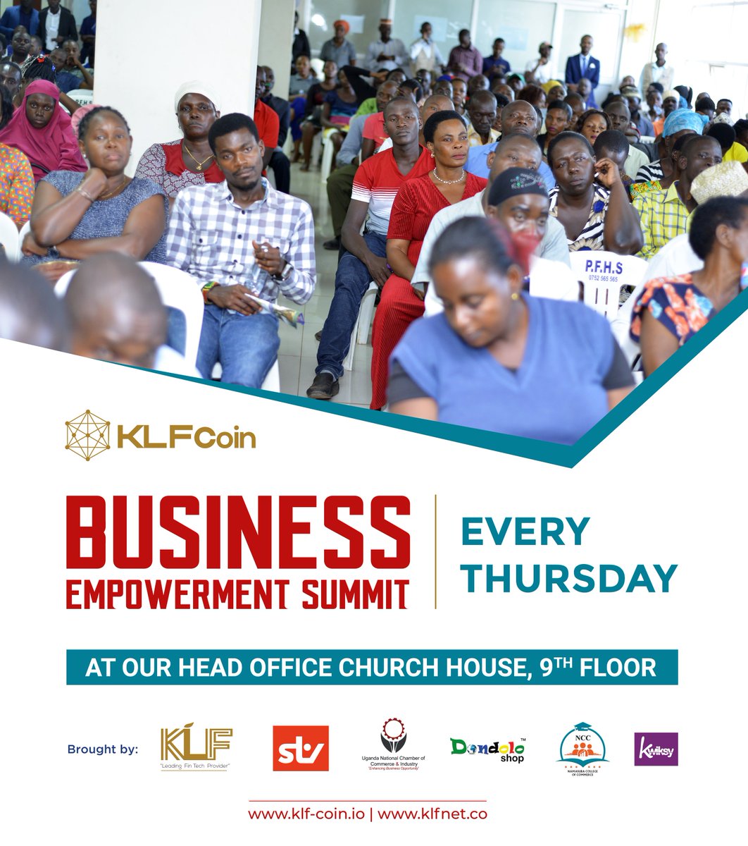 Every Thursday at our Head Office, We invite everyone for the #BusinessEmpowermentSummit at 12:30pm #KLFCoin #Blockchain #4iR