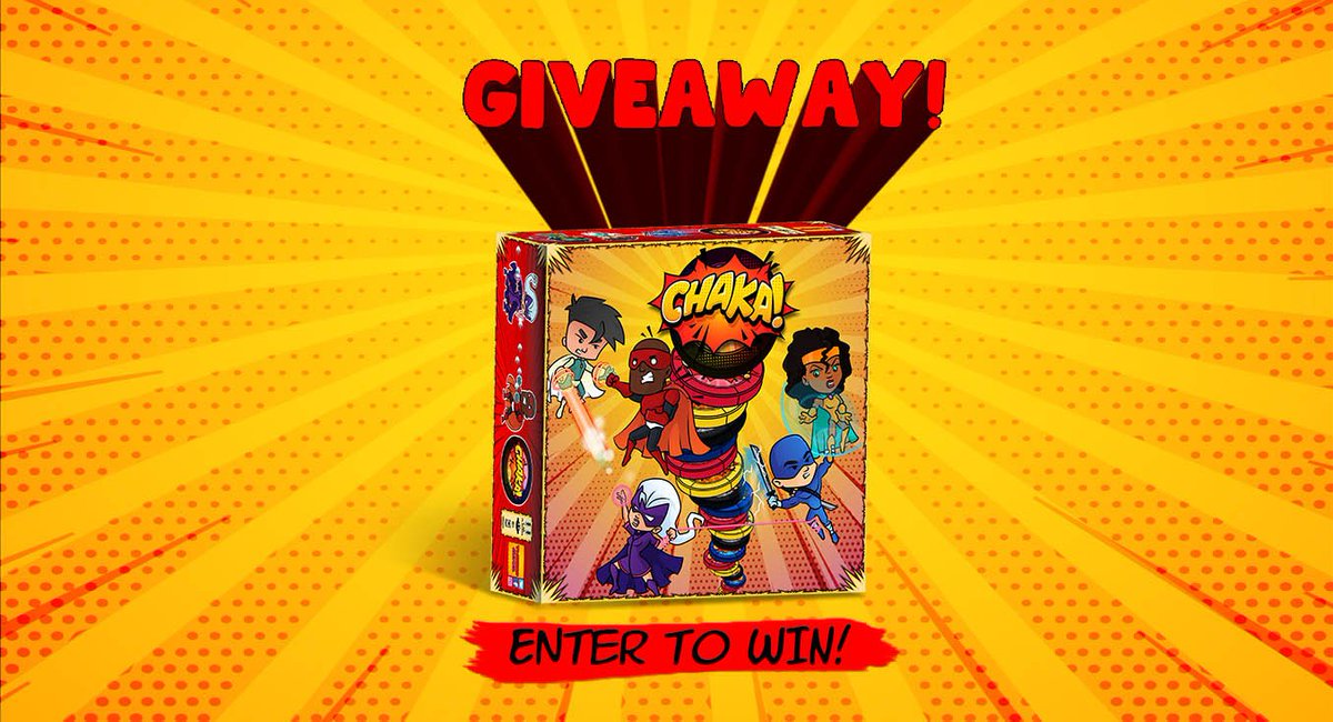 Boardgame Giveaway!

Enter to win a copy of "CHAKA!" the Confuse and Trick your friends Party Game for 2-8 Players! #Kickstarter Oct. 2019!

Link: twinbrogames.com/giveaway

#giveaway #tabletop #Chakagame #boardgames #brettspiel