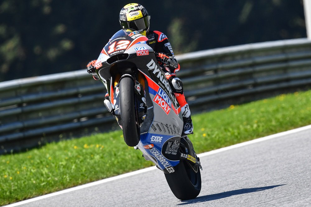 IntactGP's tweet photo. No rest for @MarcelSchrotter  and @ThomasLUTHI  on Monday after the #AustrianGP 🇦🇹 and straight back to work at the #SpielbergTest, which took a positive end for both #Dynavolt #IntactGP riders. Read more:  https://t.co/pV6wYOD5yu
Photos by F. Glänzel
#KALEX #LIQUIMOLY #Dunlop https://t.co/CgF5hDo4pM