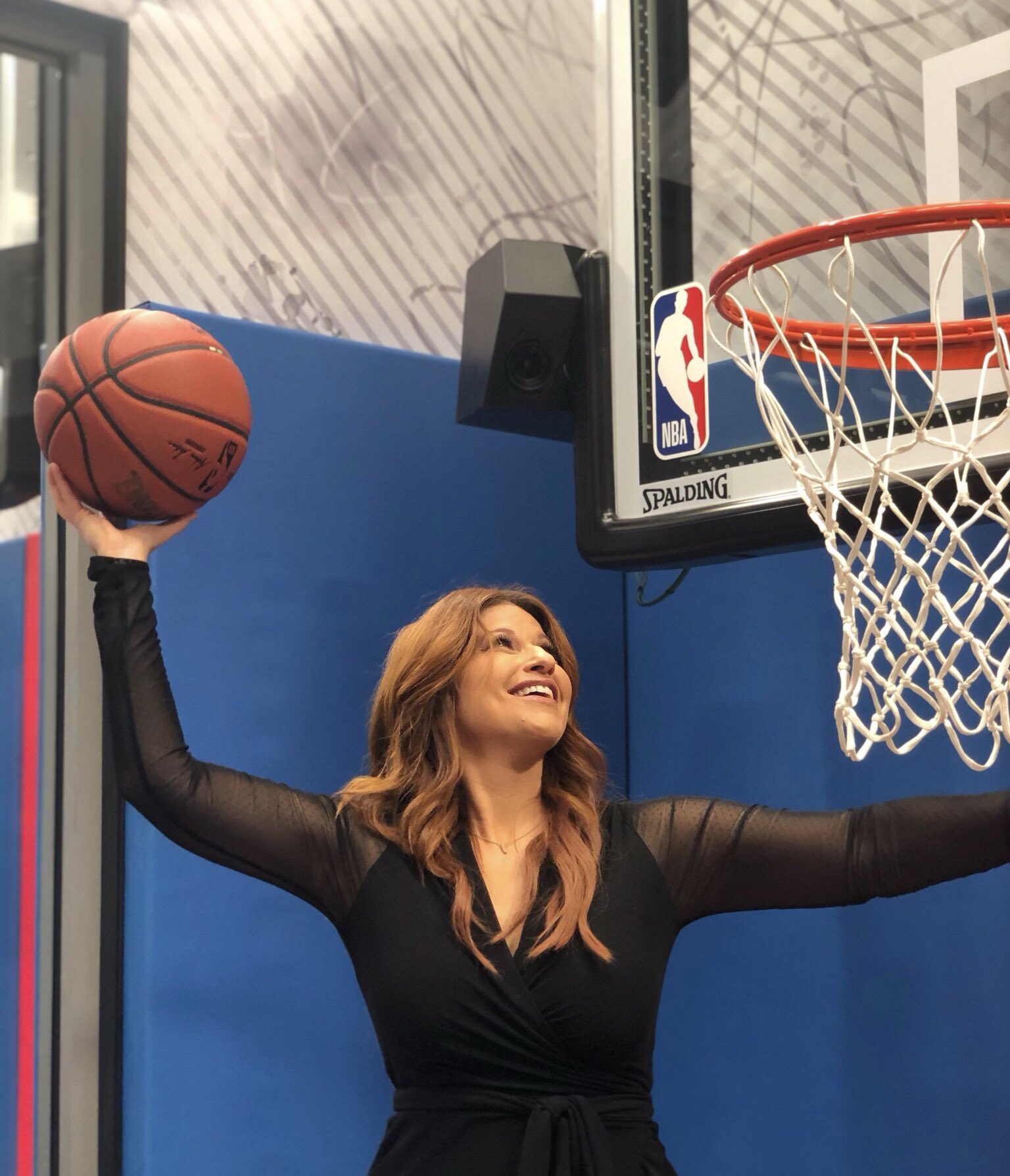 Rachel Nichols On Twitter They Let Us Get A Few Dunks In Before The Brand New Nba Experience Opened At Disney World You Can Lower Or Raise The Hoop Between 7 And 10