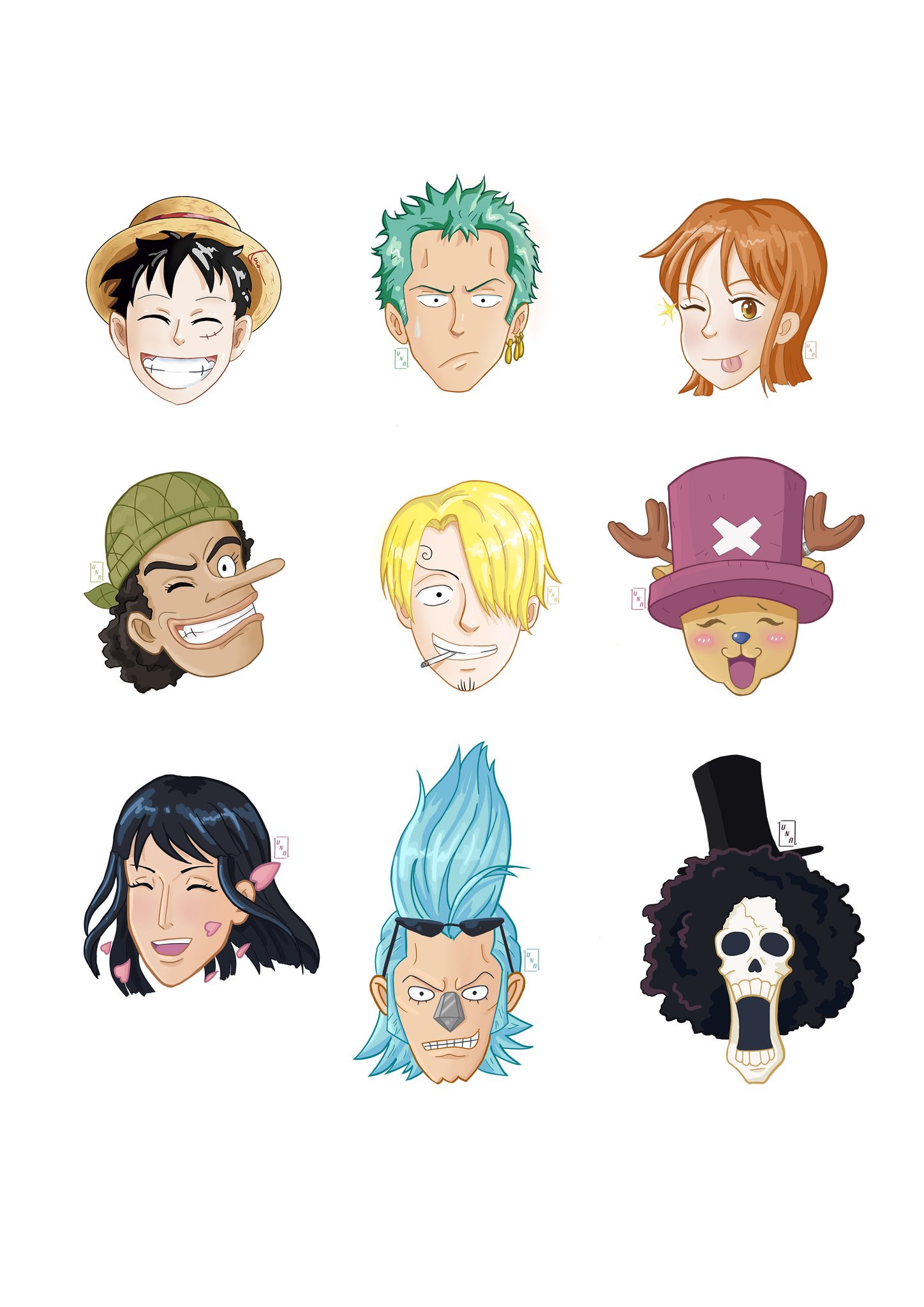Chibi One Piece Characters Drawing