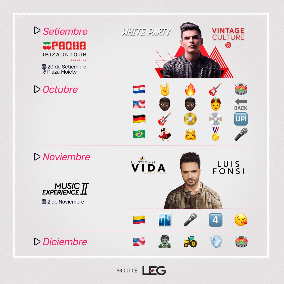 leg_py's tweet photo. Te damos una ayuda contรกndote sobre estos 2 grandes eventos que se vienen , ya pudiste adivinar el resto? ๐โก๐ต๐พ #LEGEXPERIENCE https://t.co/mmKykeX9tZ