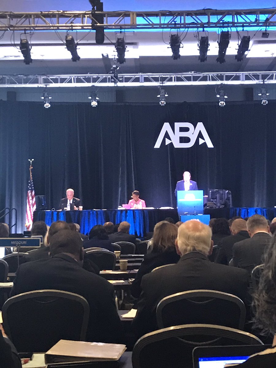 LesterTate's tweet photo. American Bar Association’s House of Delegates is in session! #ABAHOD https://t.co/vcSWpU6QlJ