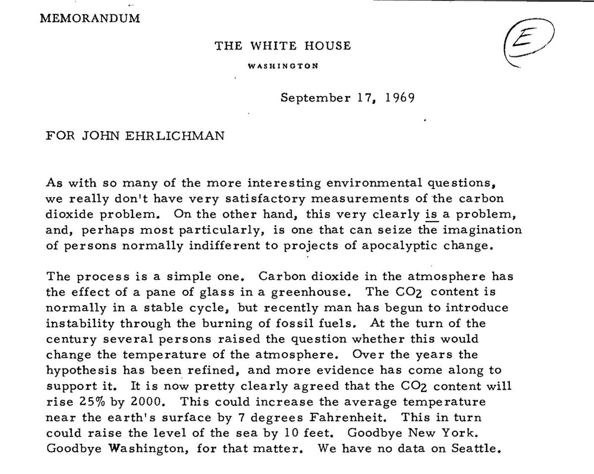 Climate was recognized as an existential problem decades back, by the same science-educated society that enabled it.  https://www.nixonlibrary.gov/sites/default/files/virtuallibrary/documents/jul10/56.pdf