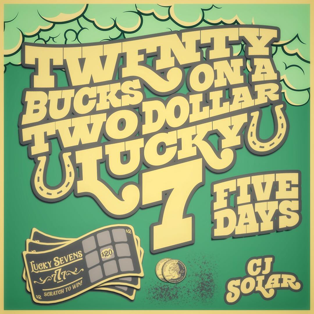 5 DAYS TIL “COMING MY WAY”!! TAG me in a picture of a scratch off ticket this week and I’ll send you a copy of the record before it comes out🤘🏼Make it a LUCKY #7 and I’ll throw in a little something extra 😎