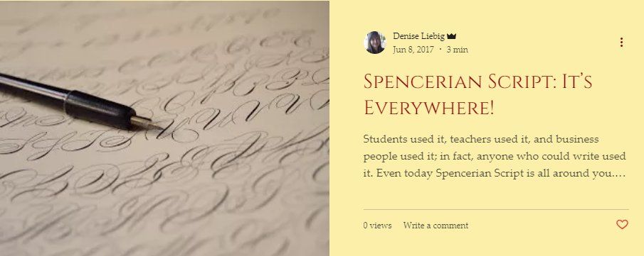 #RT | In Dear Maude, Emily Stanton studies #spencerianscript as part of her orientation. Imagine a modern girl, who is a wiz with two thumbs on a cell phone, having to hand write everything using an inkwell and pen. bit.ly/2yIwXJ3  … #amwriting #authorblog