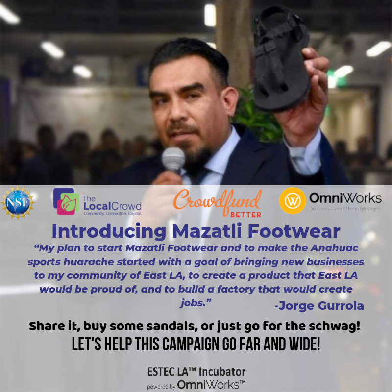 See the power of community in #EastLA with this #crowdfundingcampaign to launch <a href="/MazatliFootwear/">Mazatli Footwear</a> a modern sport sandal company honoring the Anahuac heritage. 4 days left to get your hands on the first edition sandals at early bird pricing. c-fund.us/mi7 

<a href="/OmniworksUS/">OmniworksUS</a>