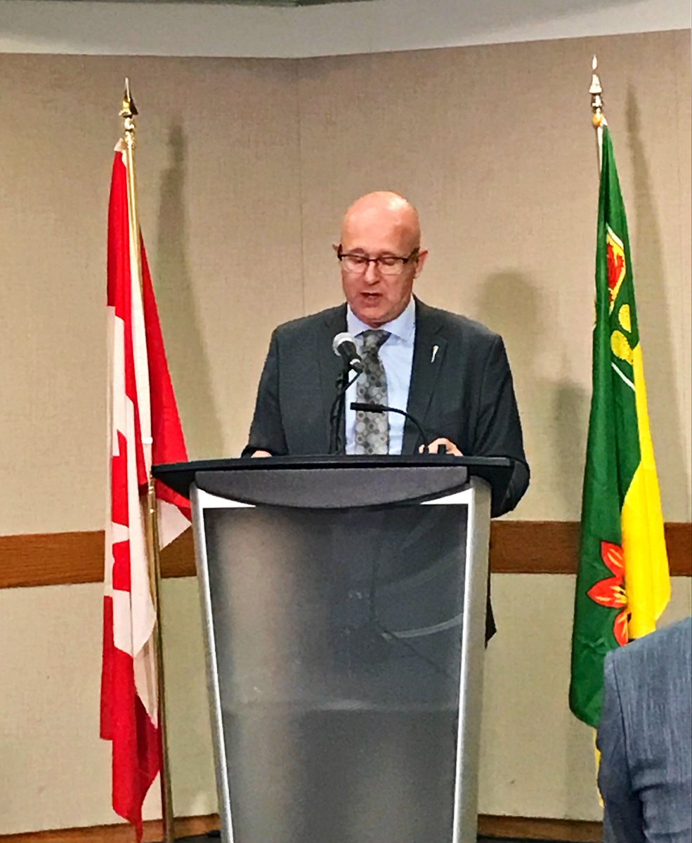 wkaeding's tweet photo. Had the opportunity to represent @SKGov today for announcement with @RalphGoodale and Sam Ferris of Water Security Agency for $1M in funding for community flood mapping. It will help with mitigation planning for 20 high risk SK communities. #PrairieResilience #infrastructure https://t.co/Vn1lafAKZT