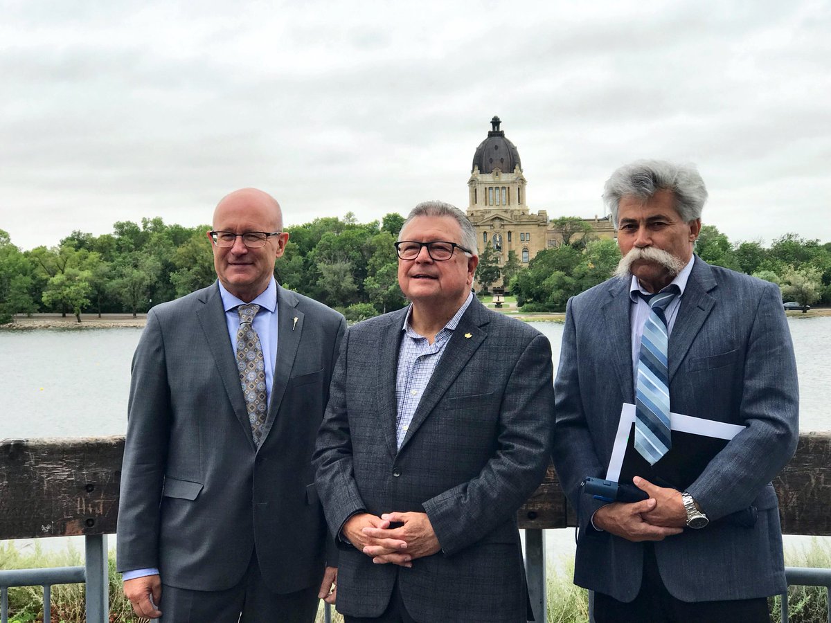 wkaeding's tweet photo. Had the opportunity to represent @SKGov today for announcement with @RalphGoodale and Sam Ferris of Water Security Agency for $1M in funding for community flood mapping. It will help with mitigation planning for 20 high risk SK communities. #PrairieResilience #infrastructure https://t.co/Vn1lafAKZT