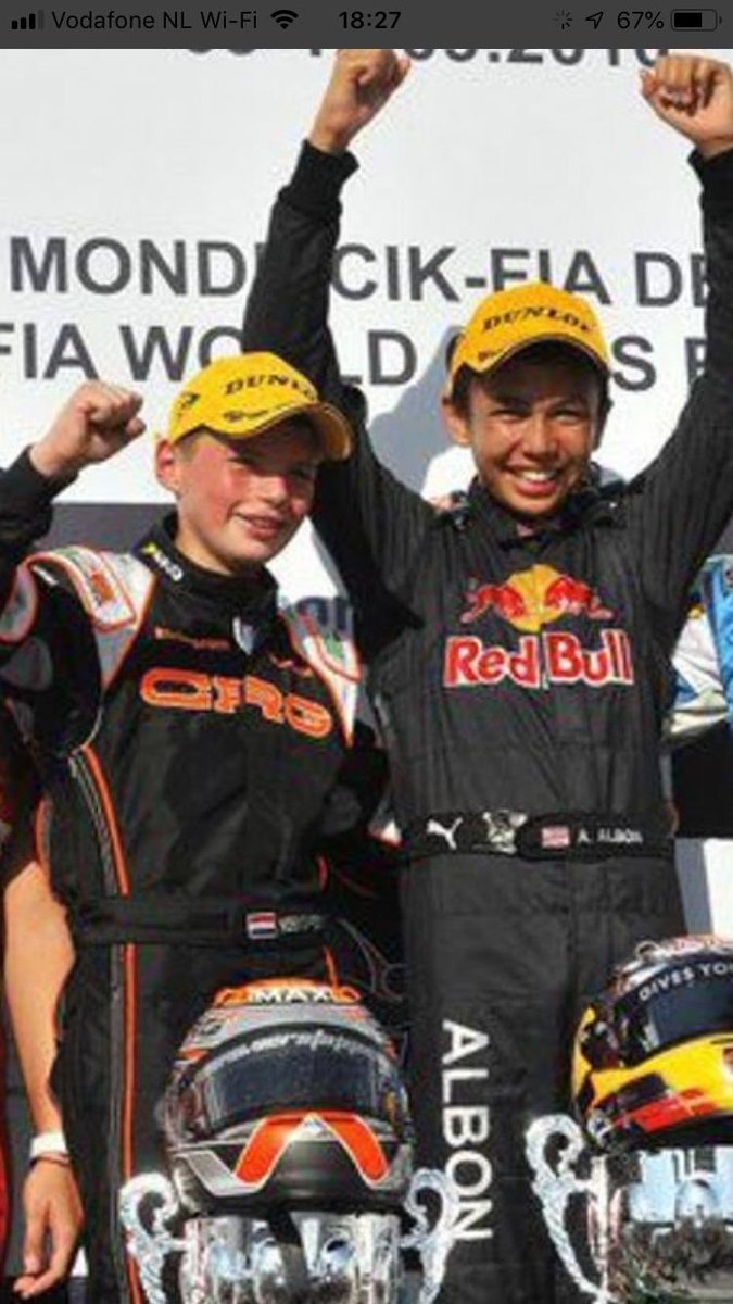 Max en Albon living the dream, main squad in the Red Bull Force F1.