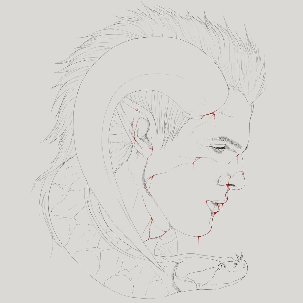 DemonicEssence's tweet photo. Linessss...
'...known simply as The Hanged man, a creature so treacherous he was cast into the Lake of Fire to suffer for all eternity' #ProjectJericho #Demons #WIP #GaboonViper https://t.co/KHJ0zzDq5W