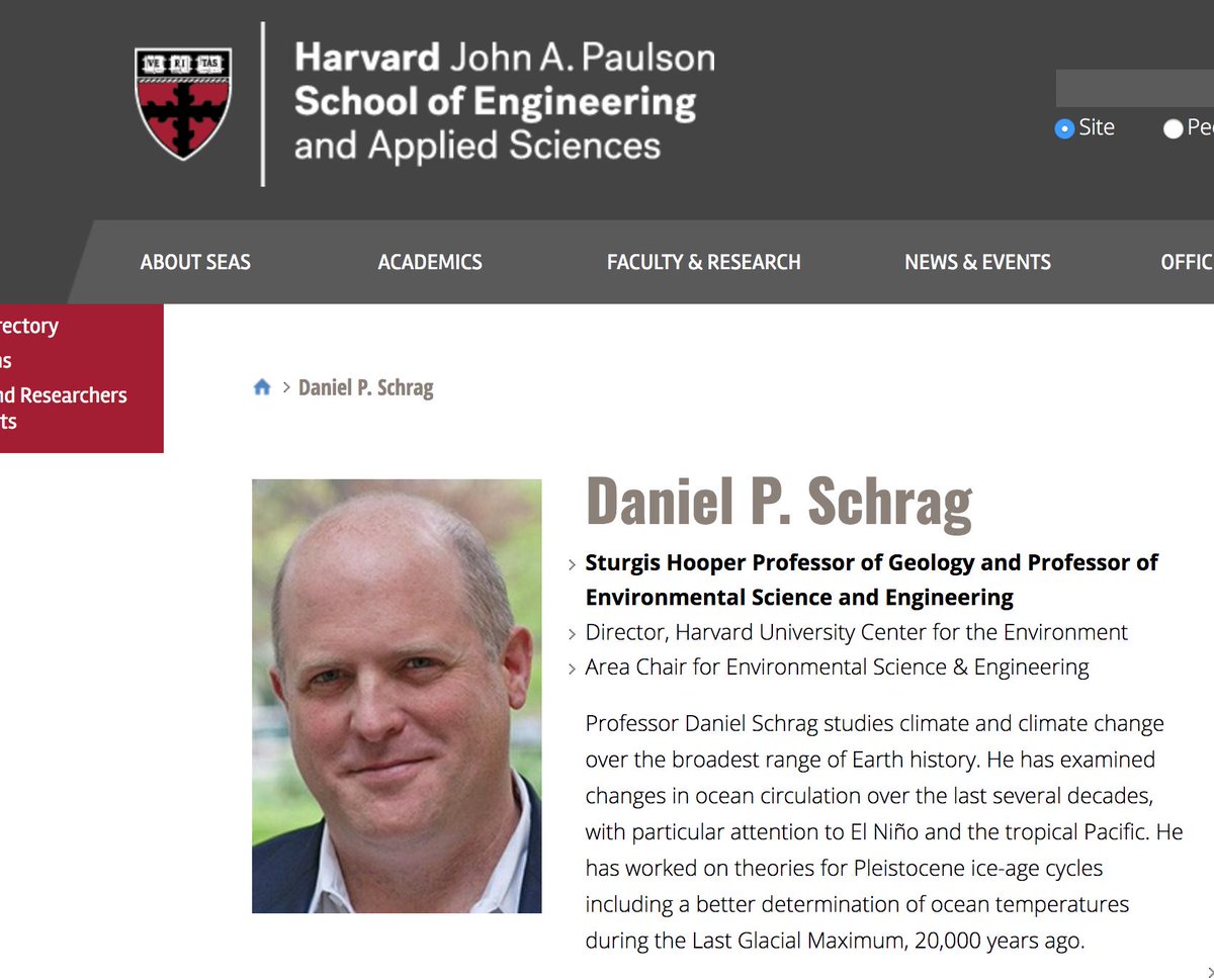 John Paulson endowed Harvard's School of Engineering and Applied Sciences,  @hseas, which means he can call up Dan Schrag with his climate questions.  https://www.seas.harvard.edu/directory/schrag