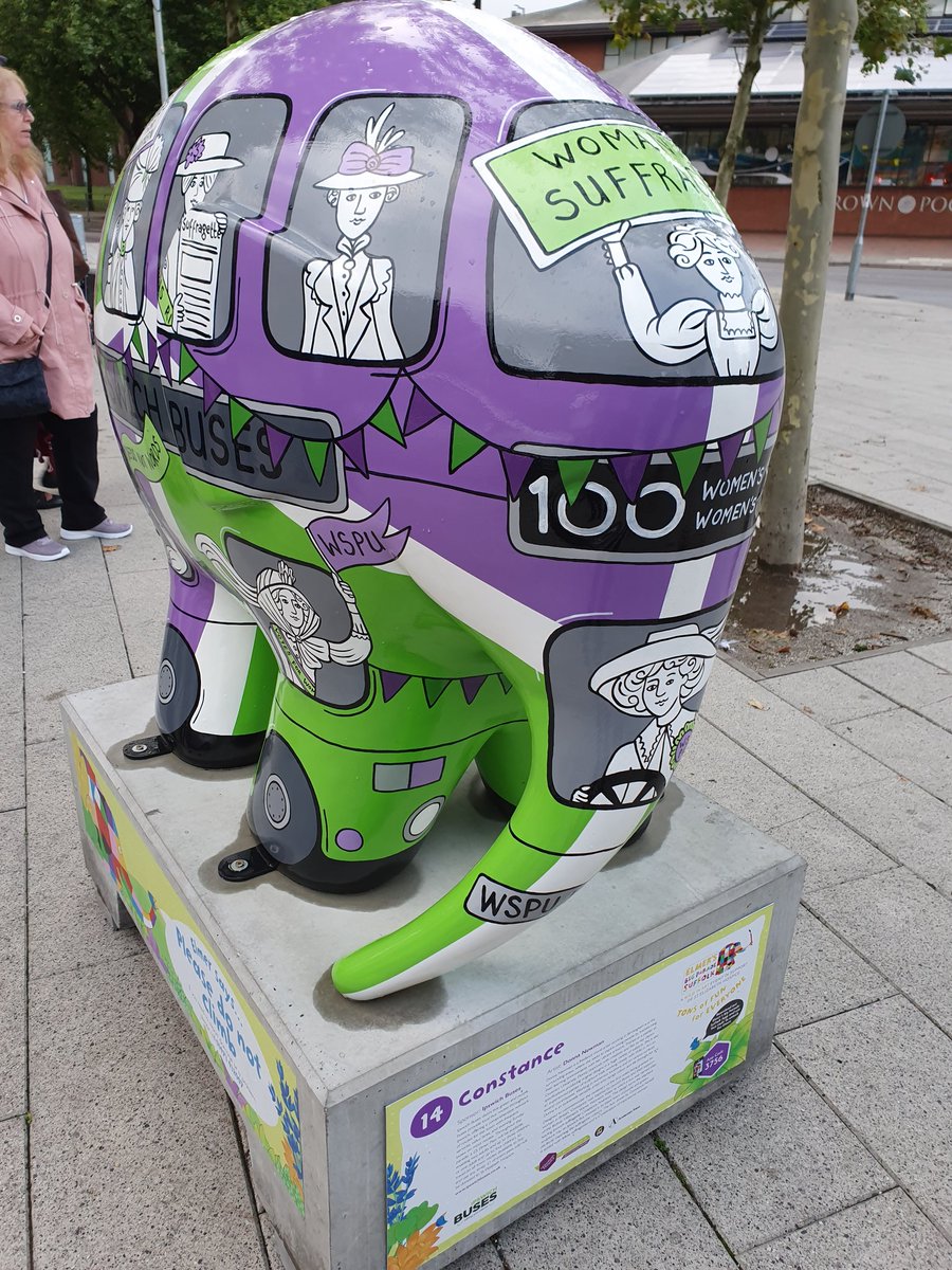 WalkPub's tweet photo. #Constance was here on the #ElmerSuffolk19 sponsored by @ipswichbuses @StElizabethHosp #suffragette #votesforwomen https://t.co/Uu61zZVKcl
