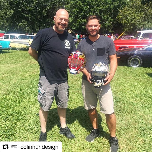 #Repost @colinnundesign ・・・ Yesterday I was lucky enough to meet Don Straus, legendary goalie mask maker and artist, who’s done some of the most iconic masks in NHL history. He’s the genius behind the Armadilla mask, and the artist of some of my favo… ift.tt/2N7WRi3