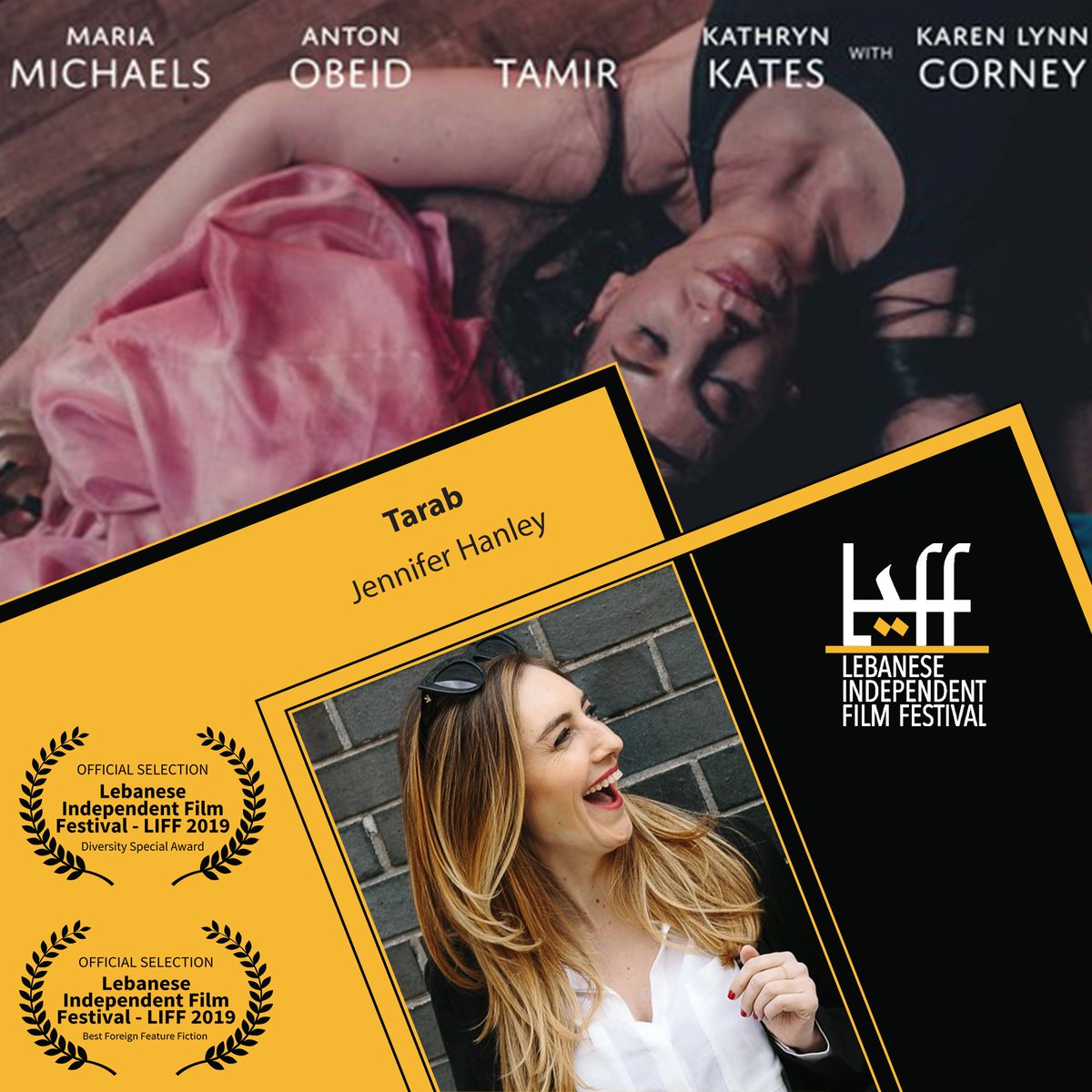 liffofficial's tweet photo. Congrats Tarab! 
Selected for Diversity Award!
#liffofficial #beirut #Lebanon #FilmFestival #film #shortmovie #lebaneseindependentfilmfestival #fiction https://t.co/HXdTrIpuLX