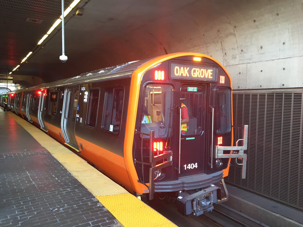 TribalKing925's tweet photo. After months of testing, and training; the @MBTA will officially place the first set of new @CRRCMACorp Orange Line cars into revenue service this Wednesday. A historic moment for the future of the #MBTA. Can’t wait to be the first to step aboard!
#TheTimeHasCome #mapoil https://t.co/1c7IOE0gws