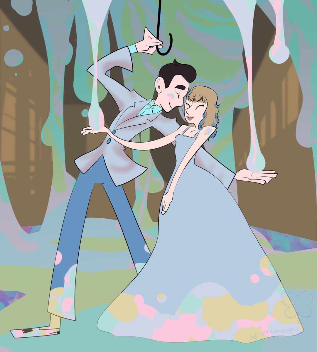 plantgem_clover's tweet photo. for the longest time i've wanted to draw a scene based on @taylorswift13 and @brendonurie's song #ME and i finally did it!!!! love how this came out :) 

#memusicvideo #musicvideo #tswift #taylorswift #beebo #brendonurie #panicatthedisco #patd https://t.co/lbN50W64bo