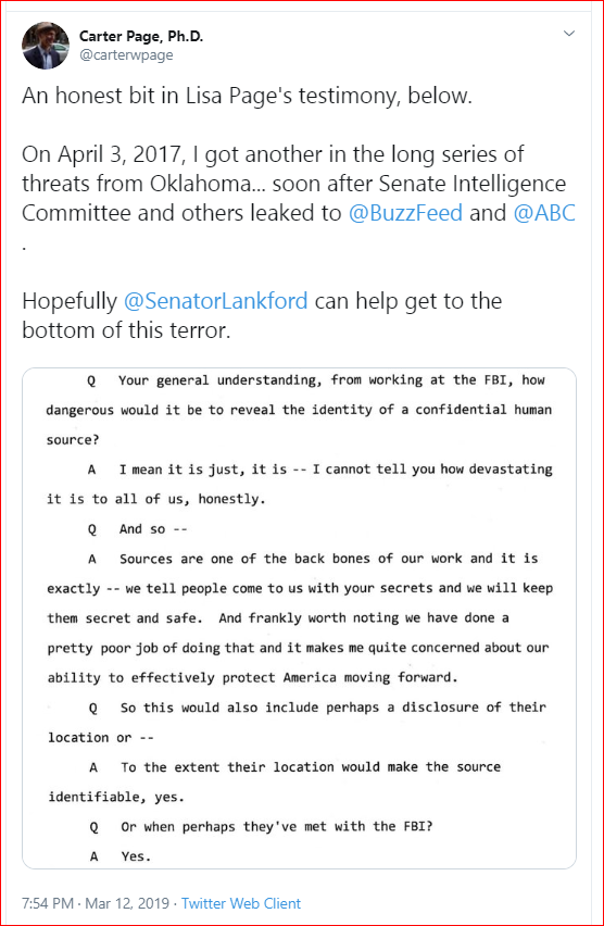 More about the threats and the Senate and House: