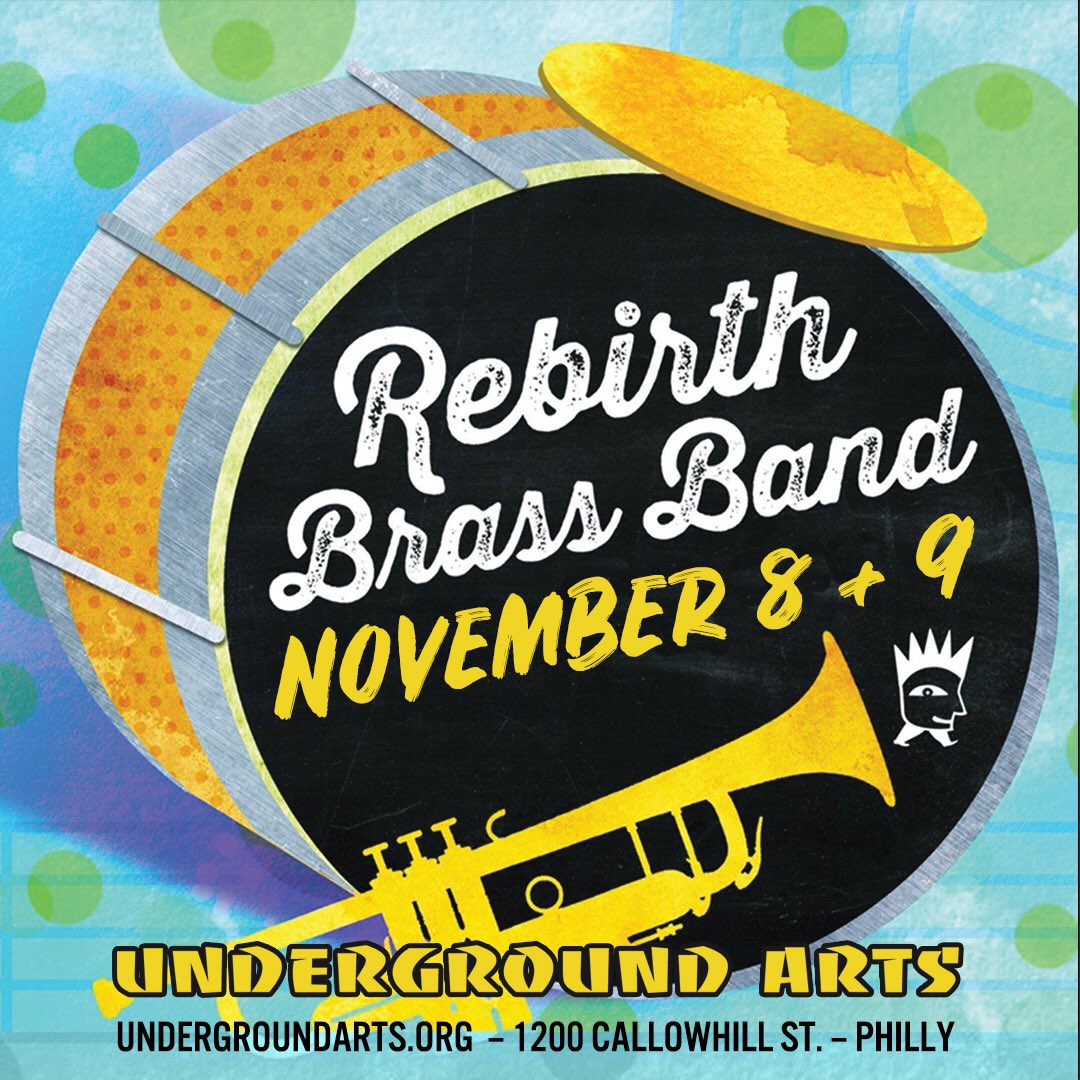 🚨Just announced🚨: we’re heading back to Philly on November 8th and 9th at @undrgroundarts! Tickets on sale Friday at 12 EST.
.
.
.
.
.
.
.
.
.
.
#undergroundarts #philly #cityofbrotherlylove #philadelphia #phillymusic #rebirthbrassband