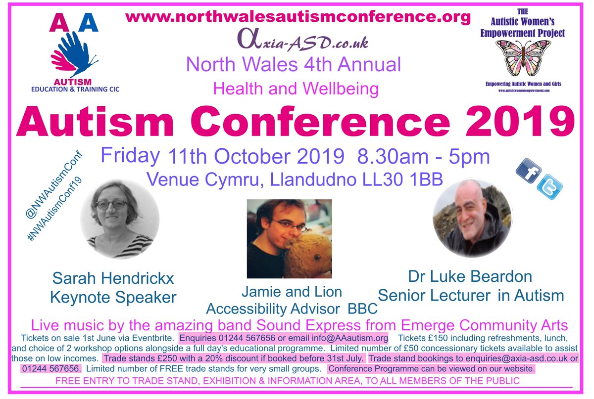 NWAutismConf's tweet photo. @VenueCymru @JennyRathbone @DarrenMillarAM @RebeccaEvansAM @russ_george @DavidMeldingAM  @DavidReesAM @vaughangething @lesley4wrexham @Byron_Davies @DaiLloydAM @NASCymru @NASPressteam https://t.co/q15sglYqlE