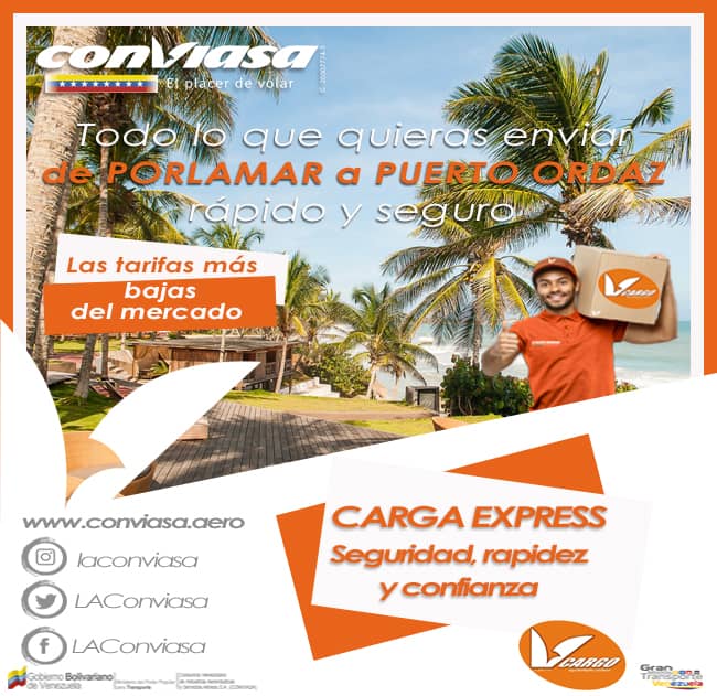 conviasa_ve's tweet photo. #ConviasaCargo #CargaExpress Envíe su mercancía con Seguridad, Rapidez y Confianza https://t.co/HOR5Wt60LM