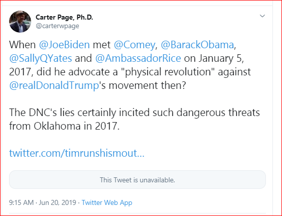 This specific tweet is stunning. Is he saying Joe Biden called for physical attacks on President Trump and his movement?