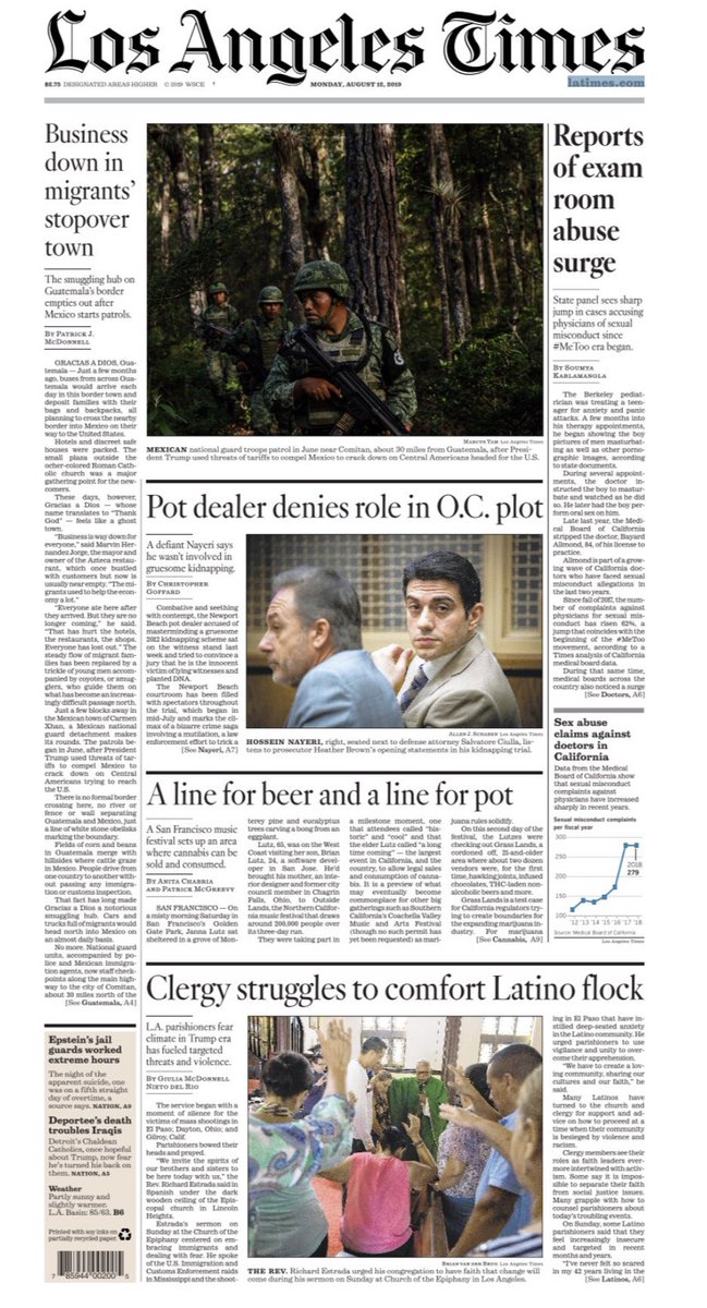 My dad <a href="/PmcdonnellLAT/">Patrick J. McDonnell</a> and I both had articles on A1 of the <a href="/latimes/">Los Angeles Times</a> today! Exciting to see us covering Latino communities from different parts of the world. Gracias papá por tu inspiración siempre!!🥰