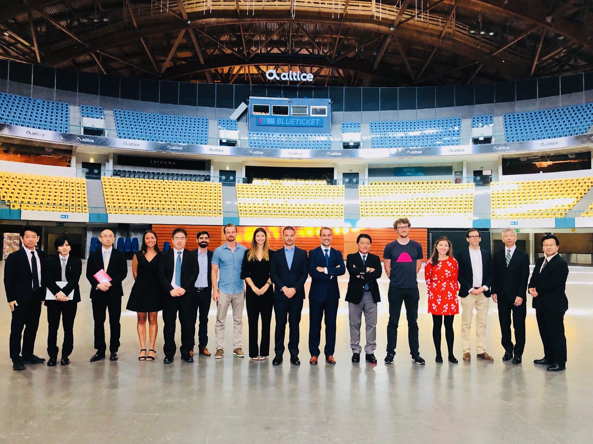 hiratakuchan's tweet photo. Visiting the Altice Arena, Lisbon, in the morning, where the Web Summit, one of the best technology conferences in the world, is held every year. Great meeting with Mr. Paddy Cosgrave, CEO of the Web Summit, and his colleagues I 
#平井卓也 #Lisbon　#websummit #takuyahirai https://t.co/Y4fl7qIG9i