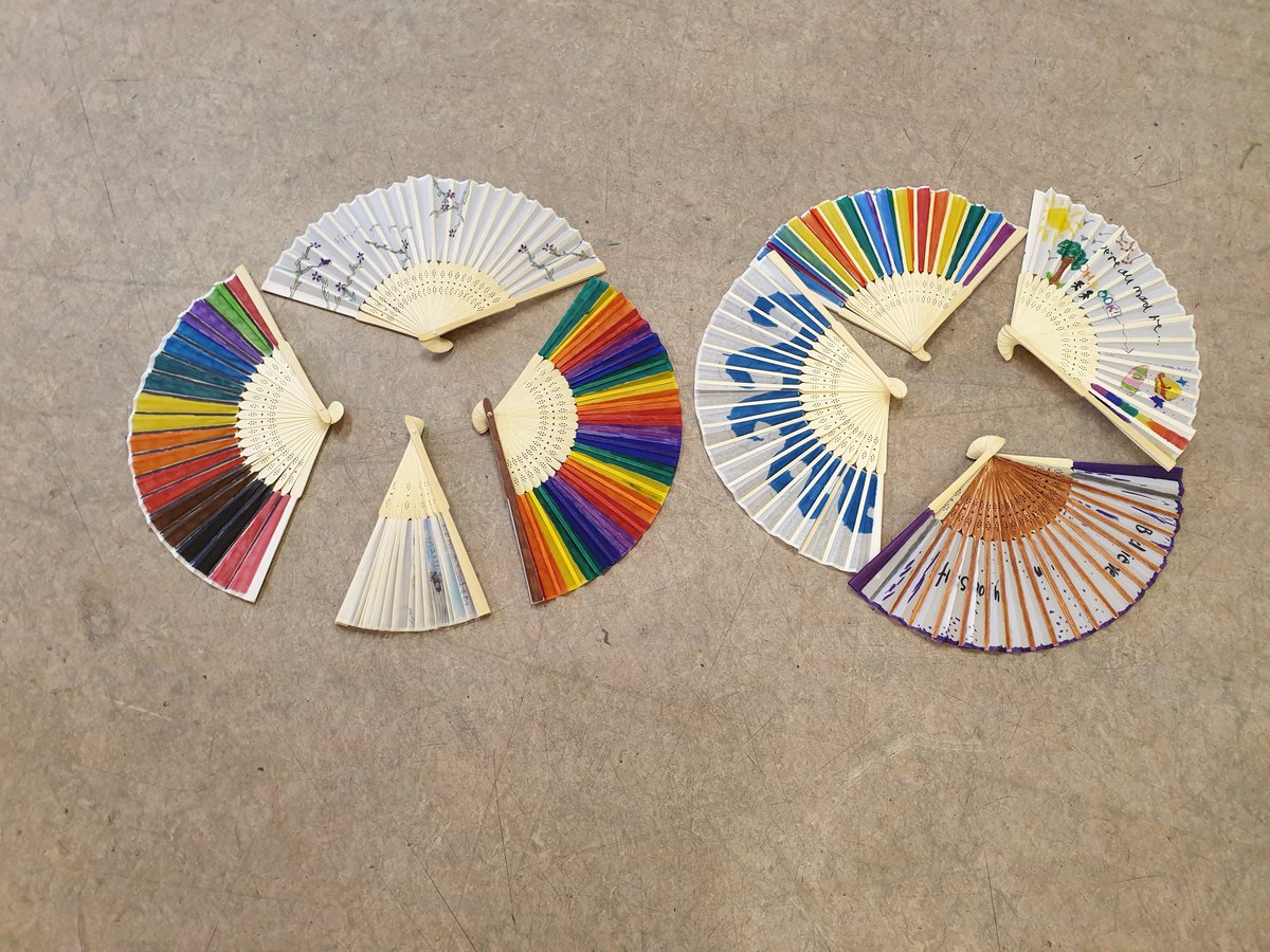 Tonight we decorated fans with our own personalities... it was fan-tastic! 🏳️‍🌈