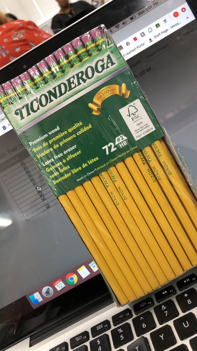 RElmalawany's tweet photo. I won the most coveted door prize during a PD session today. I’ll never have enough pencils! 😂 #MathTeacher #EmpoweringPositiveGrowth #misdproud https://t.co/WcCS0ojseg