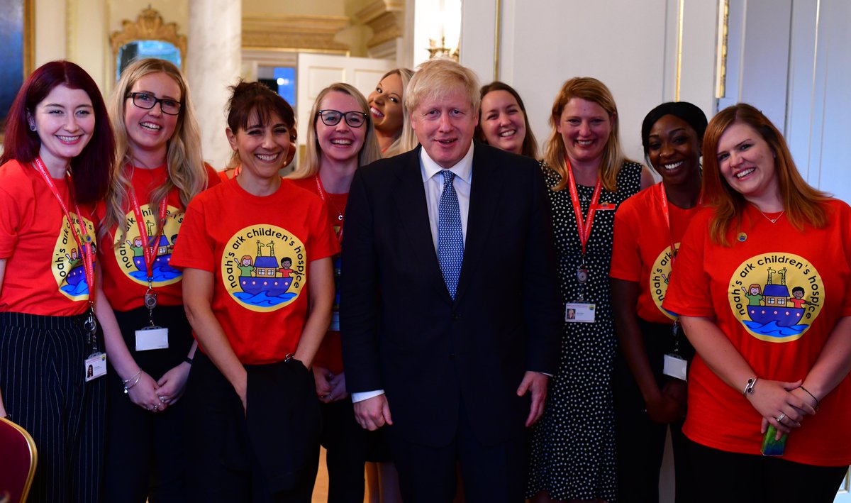 10DowningStreet's tweet photo. PM @BorisJohnson hosted a reception at Downing Street to thank hospice staff for their hard work, dedication and compassion. https://t.co/fsrRm3wYAw