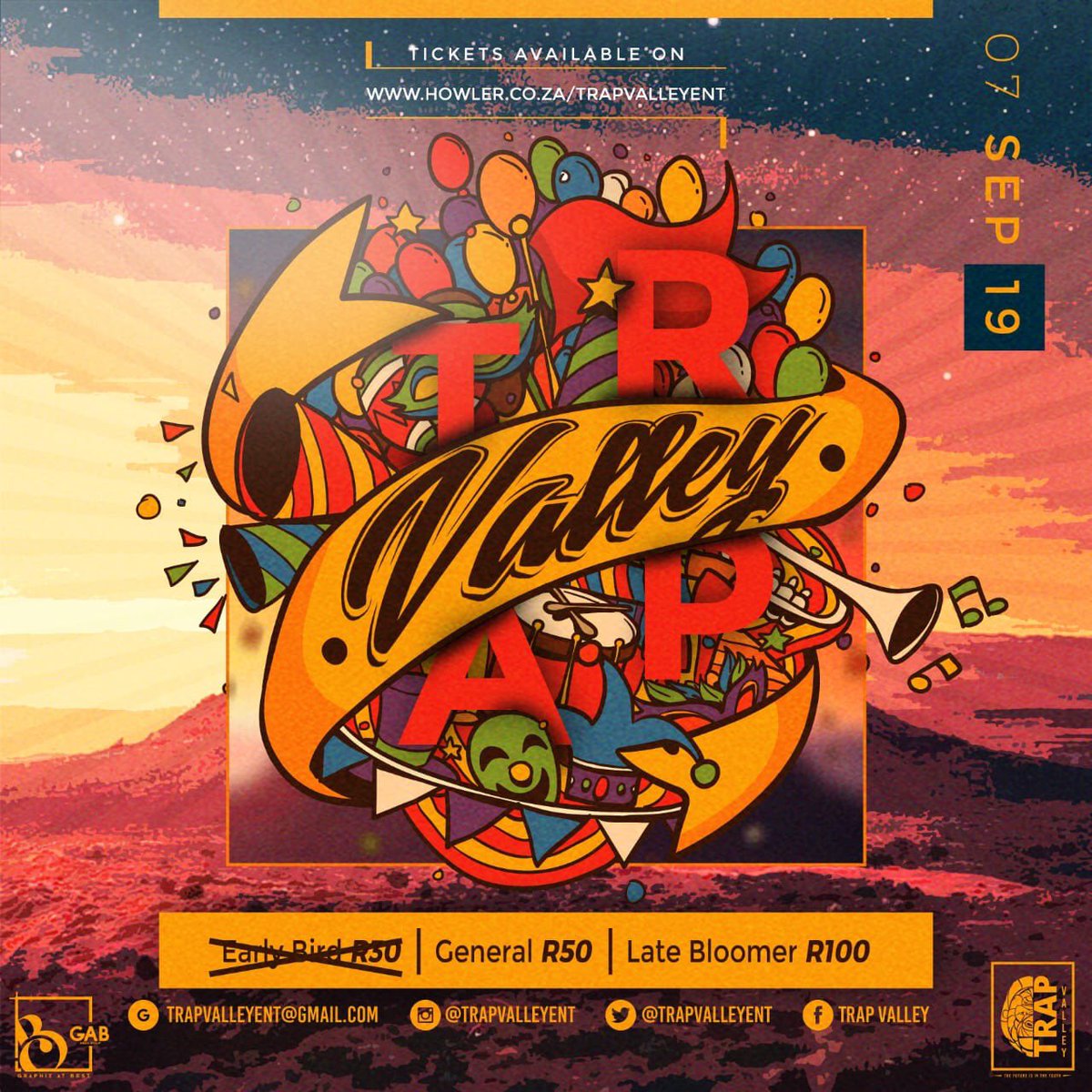 Rabstar_'s tweet photo. π - Bernieβs Joint Silverton
π
- 07 September 2019
β° - 12PM Till Late
π° - R50 (R100 at the door)
#TrapValley https://t.co/aKz2rt0Zzl
